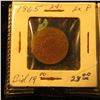 Image 2 : 1865 U.S. Two Cent Piece, Extra Fine.