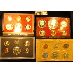 1959, 69 S, 77 S, & 80 S U.S. Proof Sets. All in original holders or envelopes.