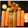 Image 1 : 1951, 55, 57, 60, 61, & 62 Solid Date Rolls of circulated Canada Maple Leaf Cents.