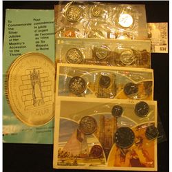 1975, 78, 79, & 86 Canada Six-Piece Uncirculated Coin Sets in original cellophane and envelopes.