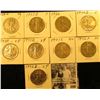Image 1 : 1929D VG, 35S VG, 36P VG, 40S Fine, 41P VF, D VF, S EF, 42P EF, & 42D EF Walking Liberty Half Dollar