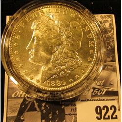 1886 P U.S. Morgan Silver Dollar, Brilliant Uncirculated.