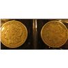 Image 2 : (2) 1921 S U.S. Morgan Silver Dollars, Fine to VF.