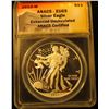 Image 2 : 2013 W ANACS -EU69 Silver Eagle Enhanced Uncirculated Anacs Certified in hardwood box.