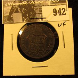 942 . 1813 Catalonia (Spain) Three Quartas, VF.