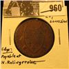 Image 1 : 960 . 1792 Norfolk & Norwich Half Penny Condor Token, EF, Slight corrosion.