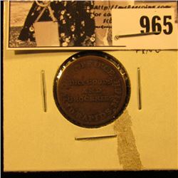 965 . Civil War Store card Token, JV Peirce Dry Foods, Fuld # 370H-7a (1863) Fine.