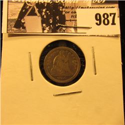 987 . 1856 O U.S. Half Dime, Fine.