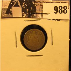 988 . 1857 P U.S. Half Dime, Good