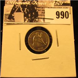 990 . 1872 P U.S. Half Dime, EF.