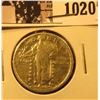 Image 1 : 1020 . 1918 D Standing Liberty Quarter,. VF30.