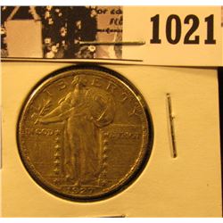 1021 . 1927 P Standing Liberty Quarter,. AU55-58.