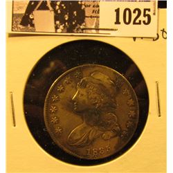 1025 . 1835 Capped Bust Half Dollar, VF30.