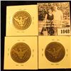 Image 2 : 1048 . 1902 P VG, 02 O Good, & 02 S Good with grafitti U.S. Barber Half Dollars.