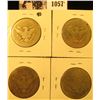 Image 2 : 1057 . Four Barber Halves grading Fair to AG: 1906 P, D, S, & 1907 D.
