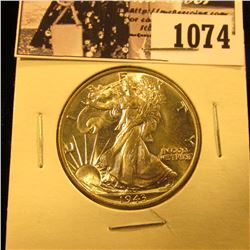 1074 . 1943 P Walking Liberty Half Dollar. Gem BU.