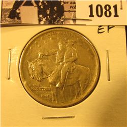 1081 . 1925 Stone Mountain Commemorative Silver Half-Dollar, EF.