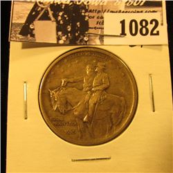1082 . 1925 Stone Mountain Commemorative Silver Half-Dollar, EF.