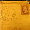 Image 2 : 1091 . August 27, 1860 Burlington, Iowa Civil War Cover with postage stamp and cancel.