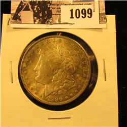 1099 . 1896 P U.S. Morgan Silver Dollar, AU. Nice natural toning.
