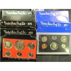 1109 . 1971S, 72S, 73S, 74S, & 75 U.S. Proof Sets