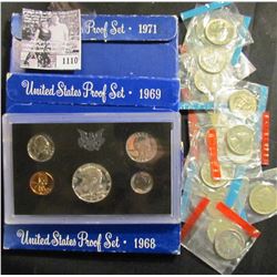 1110 . Group of Quarters From Mint Sets; & 1968S, 1969S, & 1971S Proof Sets