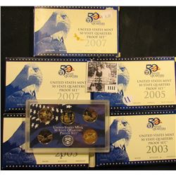 1111 . (2) 2003 S, 2005 S & (2) 2007 S Proof U.S. State Quarter Sets.