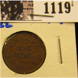 1119 . 1922 Canadian Penny, Key Date