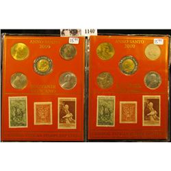 1140 . (2) Coin and stamp sets from the Vatican