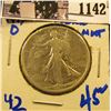 Image 1 : 1142 . 1917-D Walking Liberty Half