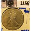 Image 1 : 1166 . 1917-D Obverse Mint Mark Walking Liberty Half Dollar