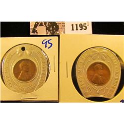 1195 . Two Encased Good Luck Advertising Pieces:  the first one Is For Taylor’s Clothiers In Louisvi