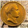 Image 1 : 1214 . French Medal With Napolean Bonaparte On The Front.  On The Reverse It Says “Entered Moscow Se