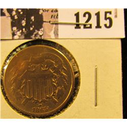1215 . 1865 U.S. Two Cent Piece