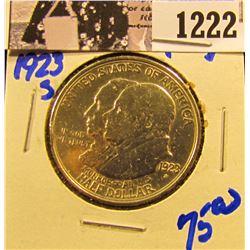 1222 . 1923-S Monroe Doctrine Silver Commemorative Half Dollar