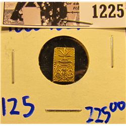 1225 . Japanese Gold Bar Minted From 1868 To 1869. Its Denomination Is 2 Bu. C#21d Catalog Number. T