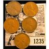 Image 1 : 1235 . (5) 1909 VDB Wheat Pennies