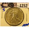 Image 1 : 1252 . 1917-S Obverse Mint Mark Walking Liberty Half Dollar