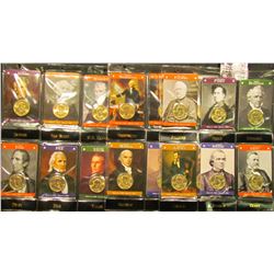 1259 . Presidential Dollar & Info Cards:  There are A Total Of Eighteen Dollars And Eighteen Preside