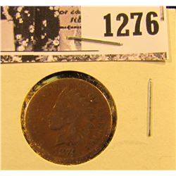 1276 . 1874 Semi Key Date Indian Head Penny