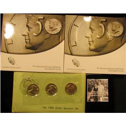 1288 . (2) 50th Anniversary Kennedy Half Sets, each Set Comes with a half dollar From The Philadelph