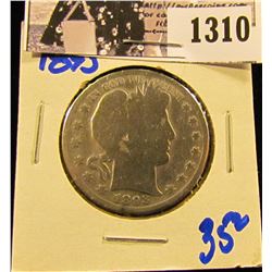 1310 . 1893 P Barber Half Dollar