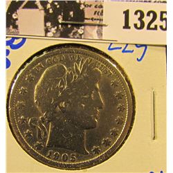 1325 . 1905-S Barber Half Dollar