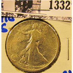 1332 . 1918-S Walking Liberty Half Dollar, Early Date