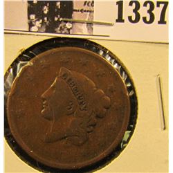 1337 . 1837 Coronet Head Large Cent
