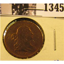1345 . 1806 Draped Bust Half Cent