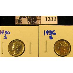 1377 . 1936-S And 1930-S Mercury Dimes