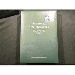 1398 . Historic U.S. Quarters Coin And Stamp Set. This Is Really Cool Piece. There Are Barber Quarte