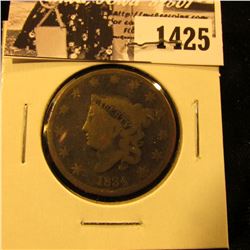 1425 . 1834 U.S. Large Cent, Good.