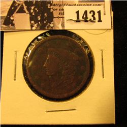 1431 . 1838 U.S. Large Cent, Very Good.